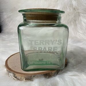 Etched Glass Coin Jar Personalized Terry